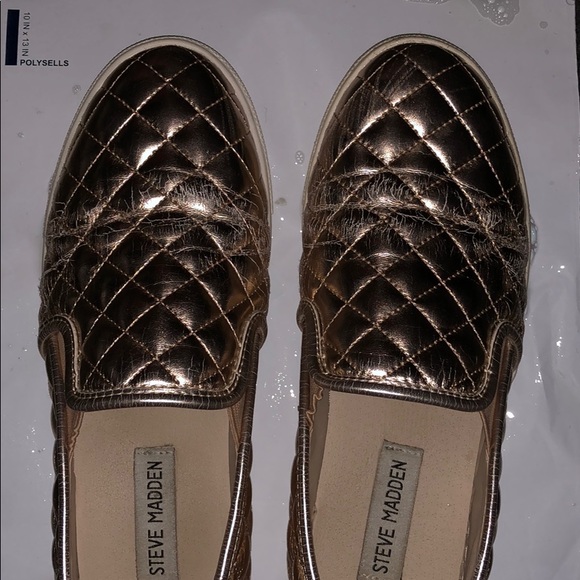 Rose Gold STEVE MADDEN Slip Ons Sz 7.5 - Picture 2 of 6
